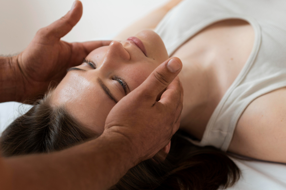 osteopathy patient getting treatment massage